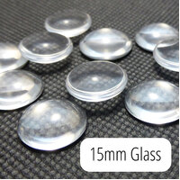 15mm Clear Magnifying Glass Cabochons