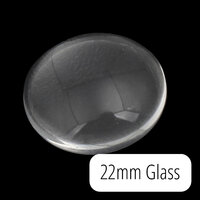 22mm Clear Magnifying Glass Cabochons