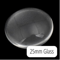 25mm Clear Magnifying Glass Cabochons