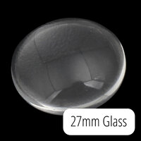 27mm Clear Magnifying Glass Cabochons