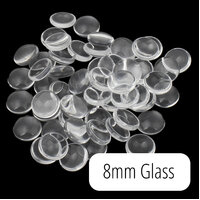 8mm Clear Magnifying Glass Cabochons