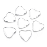 Heart Glass - Clear Magifying Cabochons