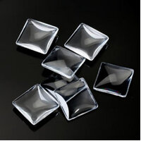 Square Glass - Clear Magifying Cabochons