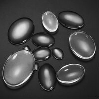 Oval Glass - Clear Magifying Cabochons