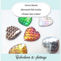 Mermaid Scales - 12mm Hearts