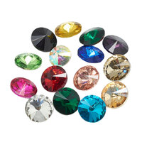 50 pcs 6mm Rivoli Cabochons Assorted Colours