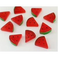 10 x Watermelon Slice Cabochons 10mm