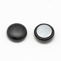 Black Leather Look Cabochons