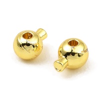 Crimp Beads 18K Gold Plated Round Spacer Stoppers Beads Metal Bead Stopper Crimp