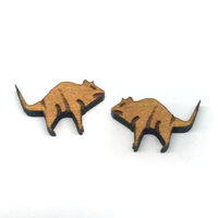 10 x 10 x Long Tailed Devils Cabochons - 17mm x 5mm Myrtle Timber