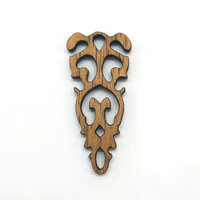 1 x Scroll Pendant - 42mm x 19mm Timber