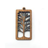 1 x Tree Pendant - 37mm x 20mm Timber