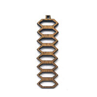 1 x Accordian Pendant - 50mm x 15mm Timber