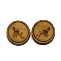2 x 12mm Cabochons - 1 Pair - Wren