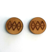 2 x 12mm Cabochons - 1 Pair - Triangles