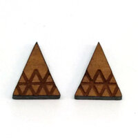 2 x 13mm Cabochons - 1 Pair - Triangular Triangles