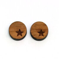 2 x 12mm Cabochons - 1 Pair - Star