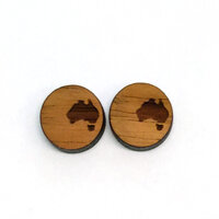 2 x 12mm Cabochons - 1 Pair - Australia