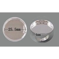 25mm Bezel Tray Rings Adjustable Blanks Cabochon Tray 2.5mm Deep