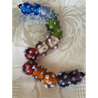 Bracelet Dotty Translucent Mix - LampWork Beads Set