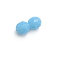 15 x 12mm Faceted Baby Blue Opal Fire Polish