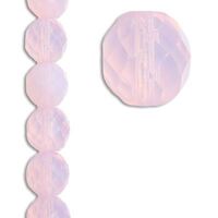 15 x 12mm Faceted Pink Opal Fire Polish Beads