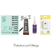 12mm Glass in Bezel Tray Earring Kit - Glue, Glaze & Punch