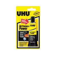 UHU All Purpose Power Glue 33ml Transparent in Blister Pack Made in Germany