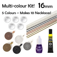 16mm Multi-colour Necklace Kit! 5 Colours- Makes 10 Necklaces!