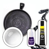 25mm Glass Pendant Kit - Makes 10 Necklaces - Colour Options