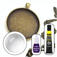 38mm Glass Pendant Kit - Makes 10 Necklaces - Colour Options