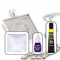 25mm Square Pendant Kit - Makes 10 Necklaces - Colour Options