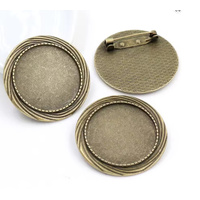 Personalised Glass Brooch DIY Kit: Crafty Gift Idea: Beginner Friendly:  30mm Inner Bezel Brooch Setting Vintage Pin - Kit Options