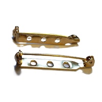 20 x 32mm Brooch Backs - Gold