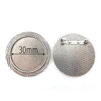 30mm Inner Bezel Brooch Setting Vintage Pin - Kit Options