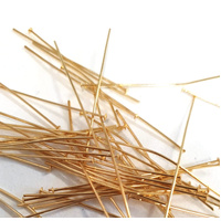 50 x 50mm Gold Plated Brass Base Headpins