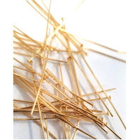 50 x 60mm Gold Plated Brass Base Headpins