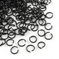 Open Black Aluminium Jump Rings - Various Sizes!