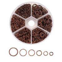 Antique Copper  Sampler Jump Ring Kit - 6 Sizes! - about 1600 pcs