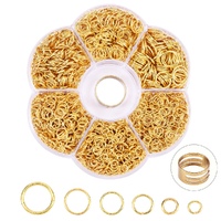 Gold Jump Rings in 6 Sizes! Sampler Box