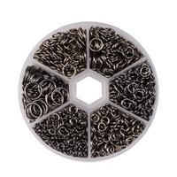 Gun Metal Jump Rings in 6 Sizes! Sampler Box