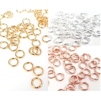 Plated Brass Jump Rings - Various Colours & Sizes!