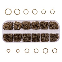 Small Jump Ring Sampler Box - Antique Bronze