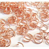 Open Rose Gold Plated Stainless Steel Jump Rings - Various Sizes!