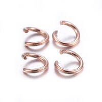 100 x 5mm Open Jump Rings - Soft Rose Gold
