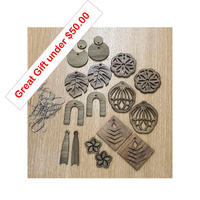 DIY Earring Kit: 9 Pairs Cherry & Walnut Wood Pendants