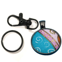 23mm Button Keyring Kit - Black