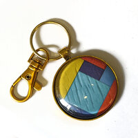 Round Key Ring Glass Kit - Antique Gold - Makes 10