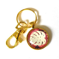 Round Key Ring Glass Kit - Bright Gold - Makes 10