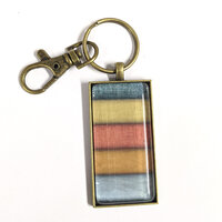 Rectangle Key Ring Glass Kit - Antique Bronze - Makes 10